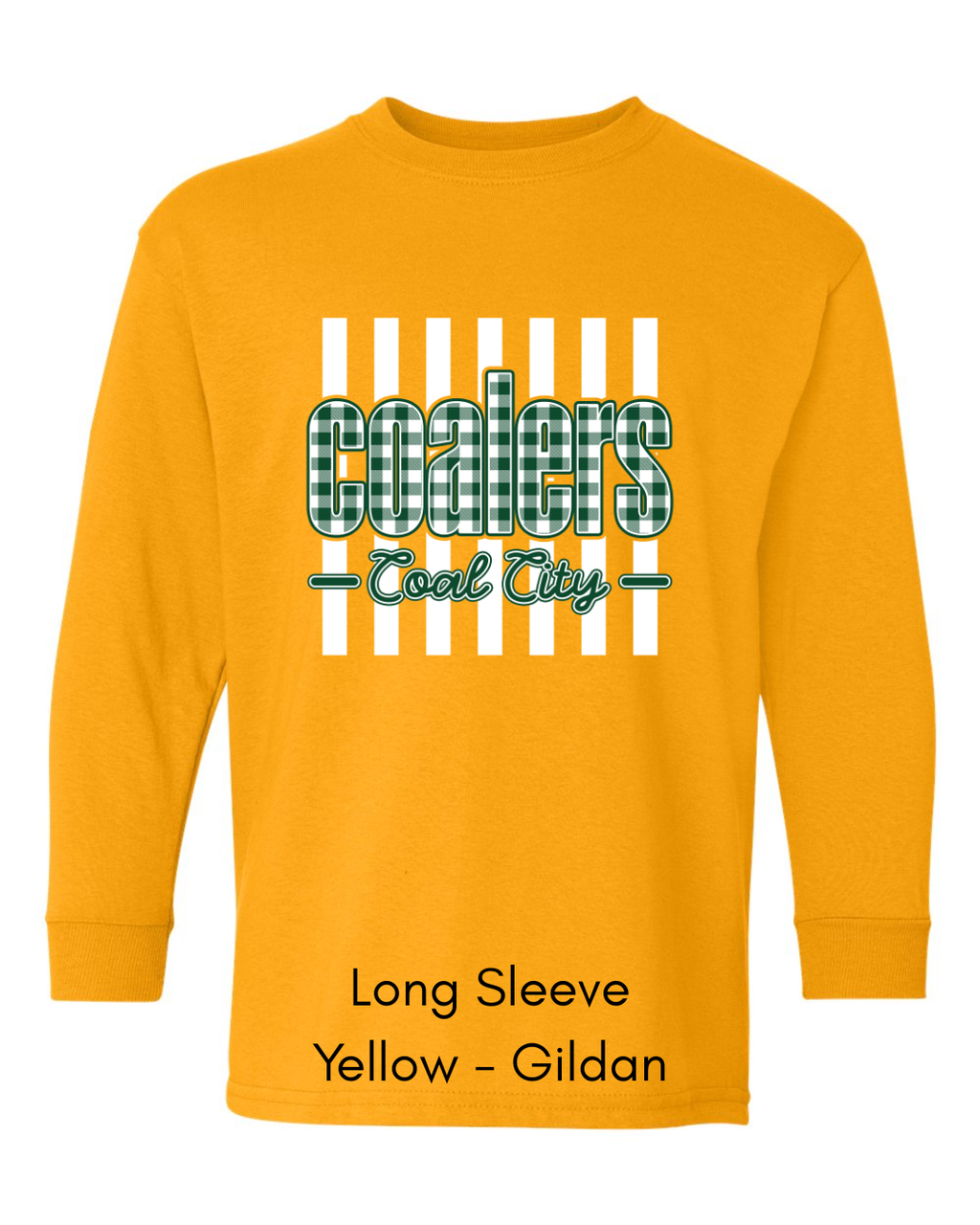 Green Plaid White Stripe Coalers - GILDAN ADULT