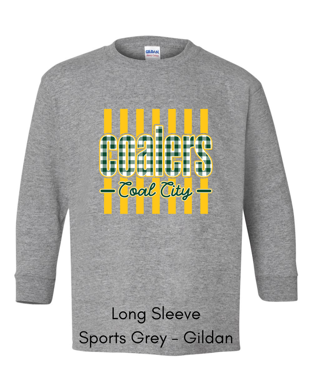 Green Plaid Yellow Stripe Coalers - GILDAN ADULT