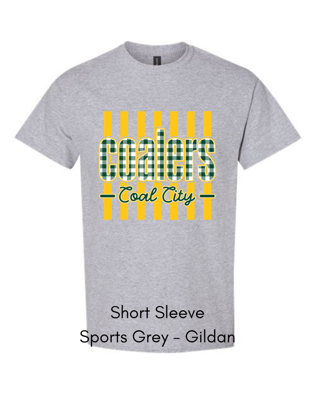 Green Plaid Coalers (yellow stripe) - Adult