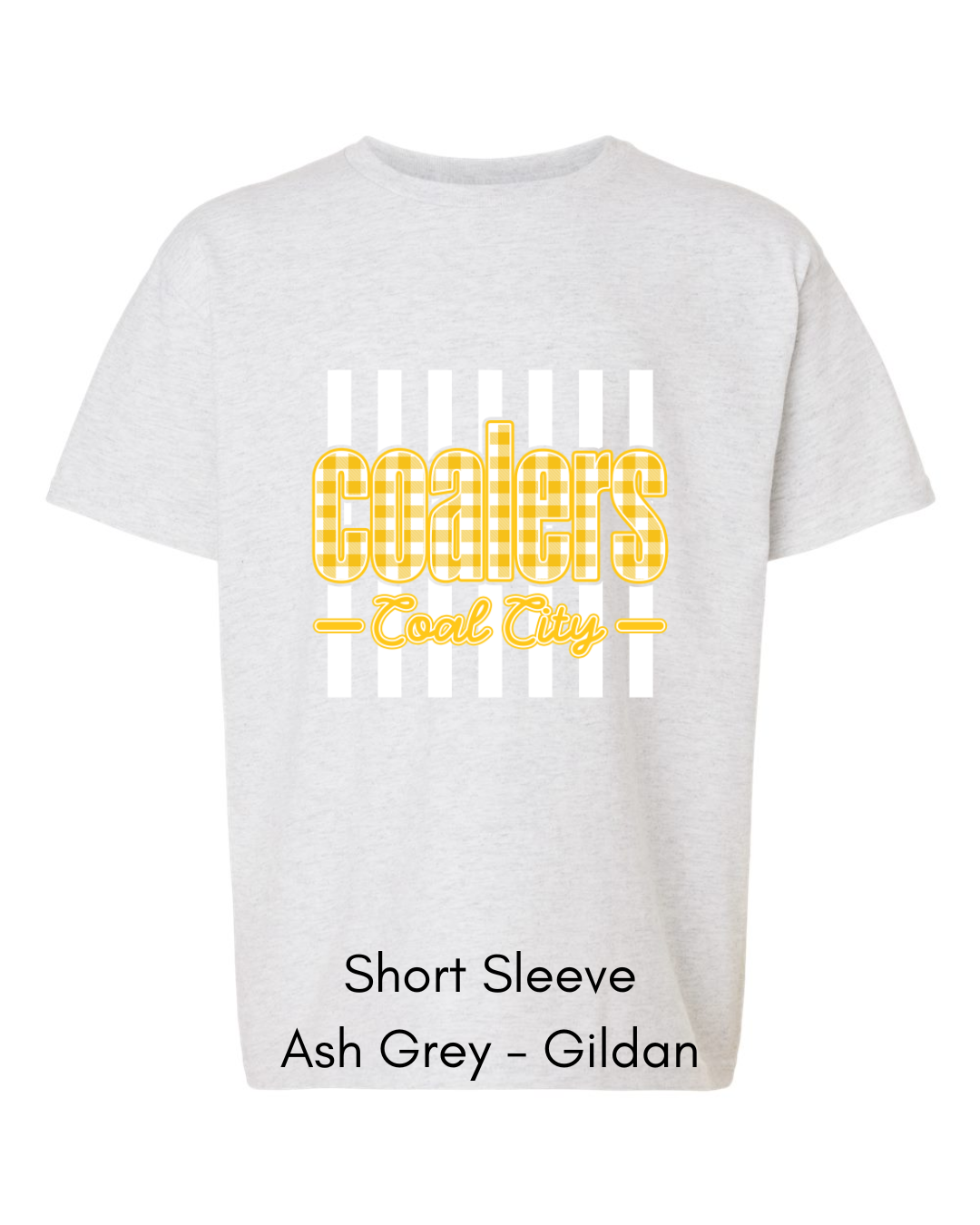 Yellow Plaid Coalers (White Stripe) - Youth