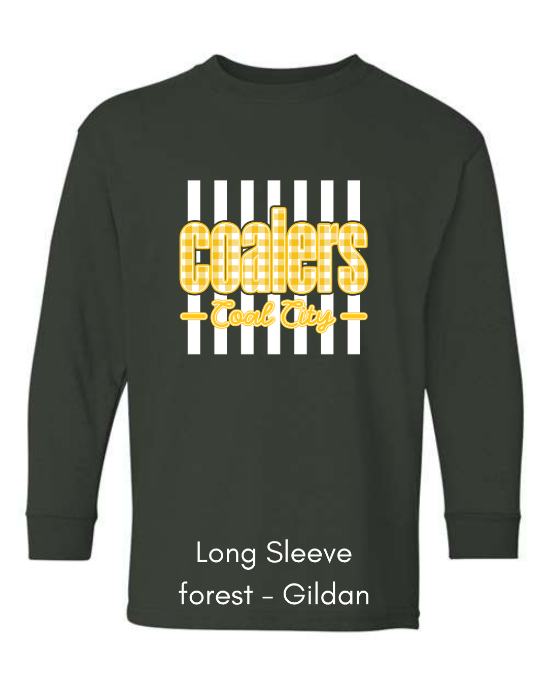 Yellow Plaid White Stripe Coalers - GILDAN ADULT