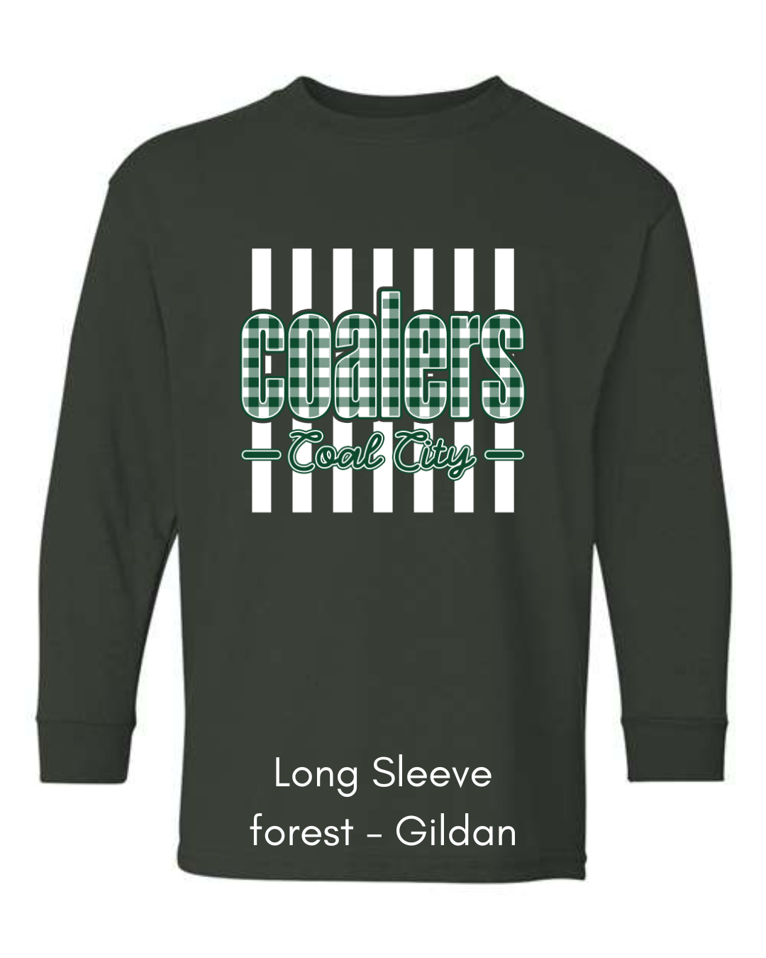 Green Plaid White Stripe Coalers - GILDAN ADULT