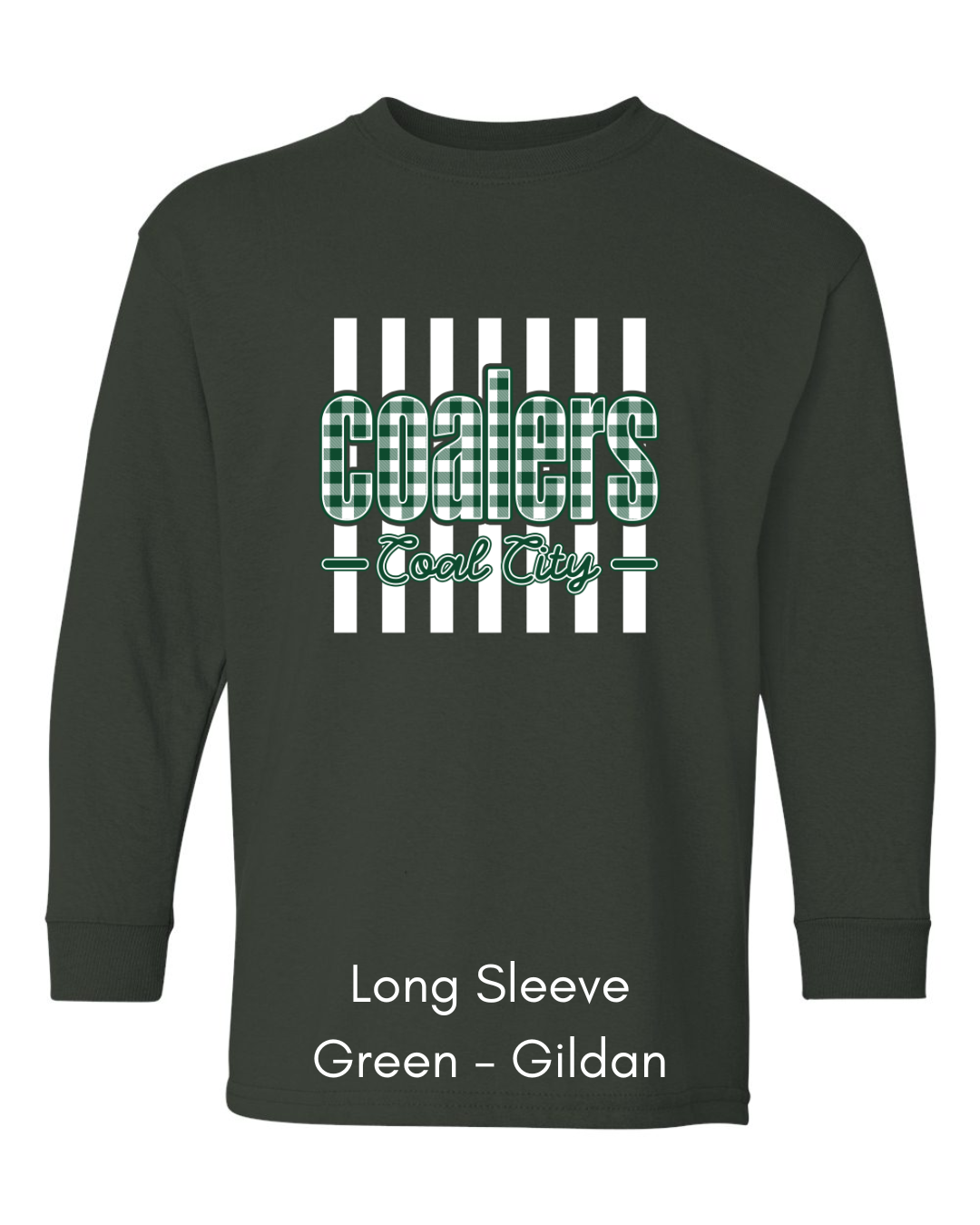 Green Plaid Coalers (White Stripe) - Youth