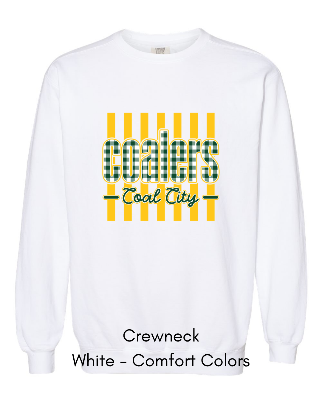 Green Plaid Yellow Stripe Coalers - GILDAN ADULT