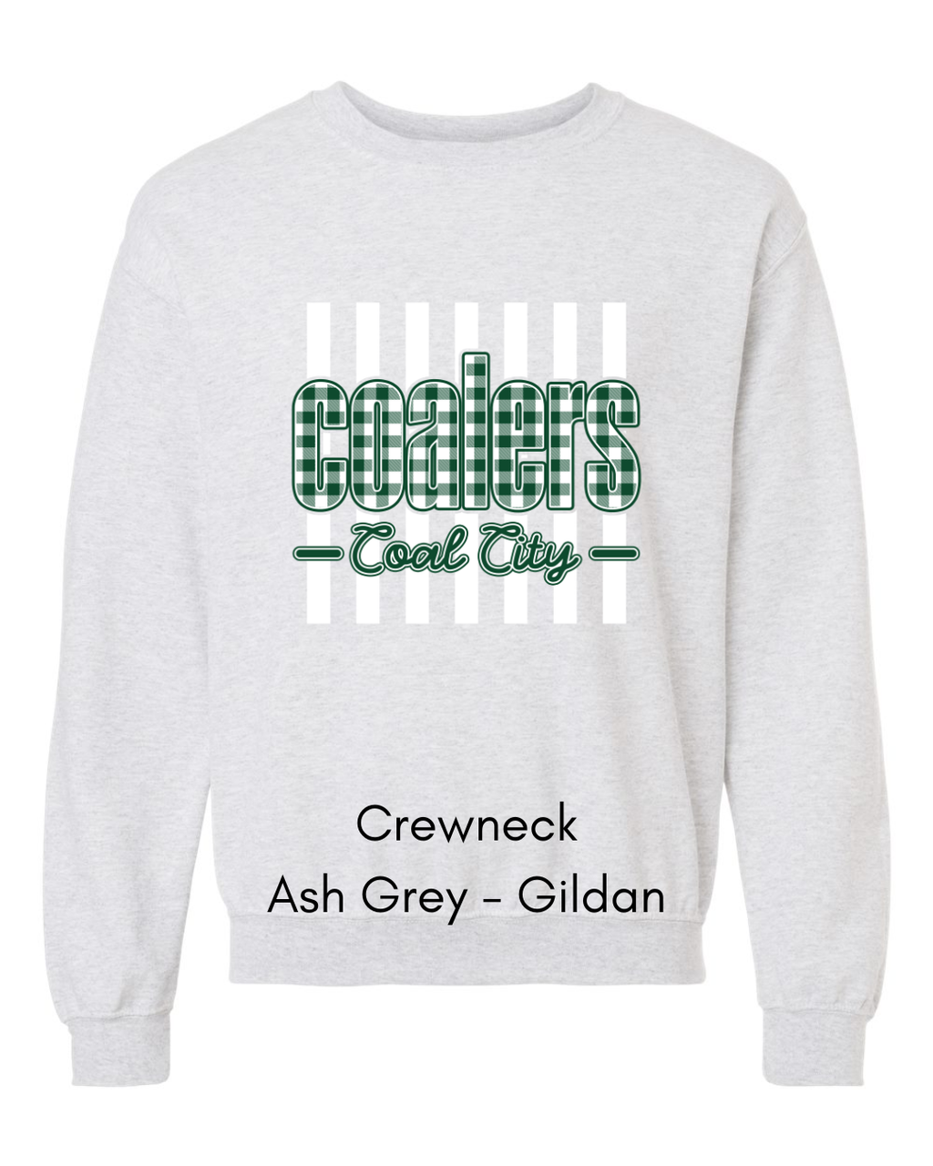 Green Plaid White Stripe Coalers - GILDAN ADULT