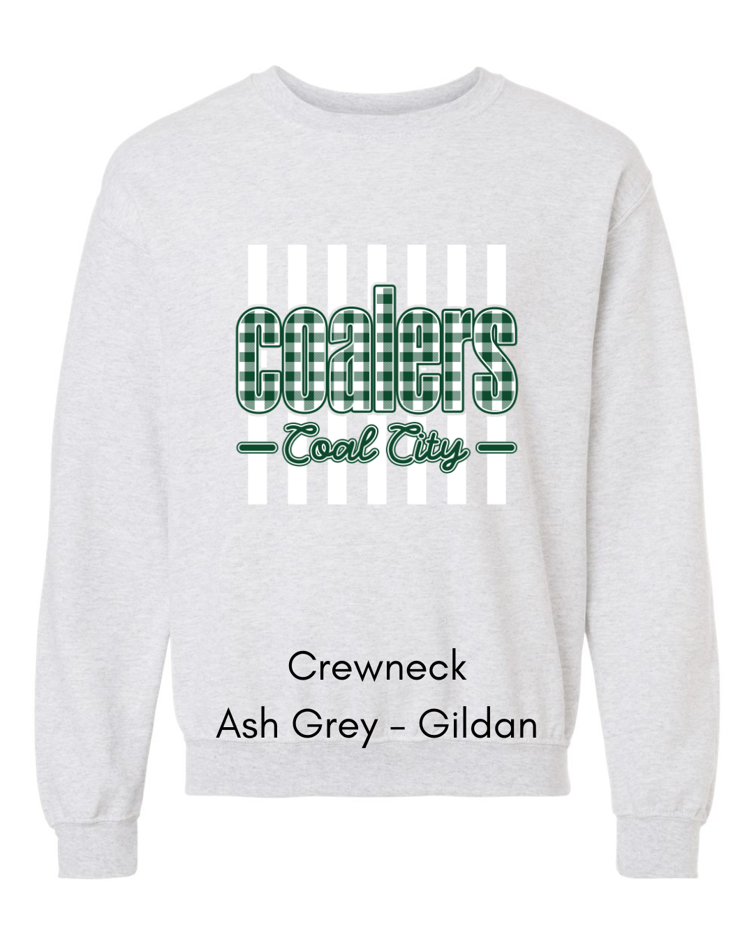 Green Plaid White Stripe Coalers - GILDAN ADULT