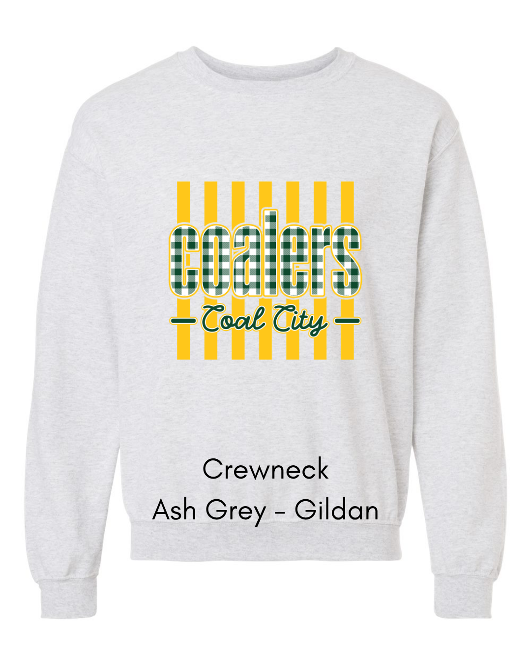 Green Plaid Yellow Stripe Coalers - GILDAN ADULT