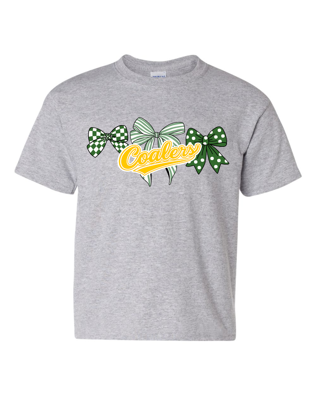 Coal City Coalers Bows & Stripes T-Shirt (Gildan) Youth
