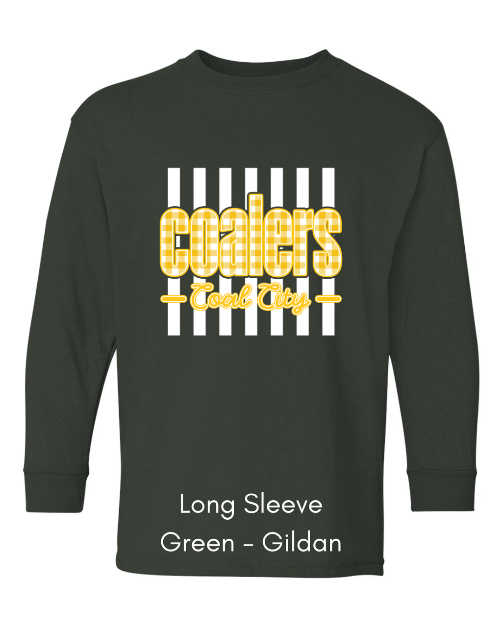 Yellow Plaid Coalers (White Stripe) - Youth