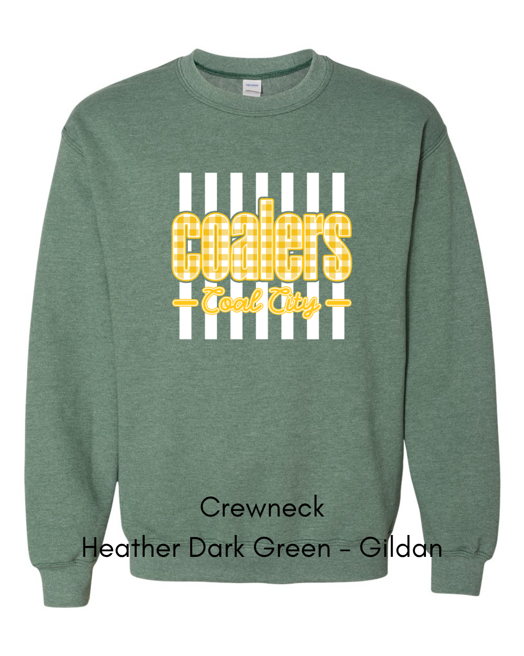 Yellow Plaid White Stripe Coalers - GILDAN ADULT
