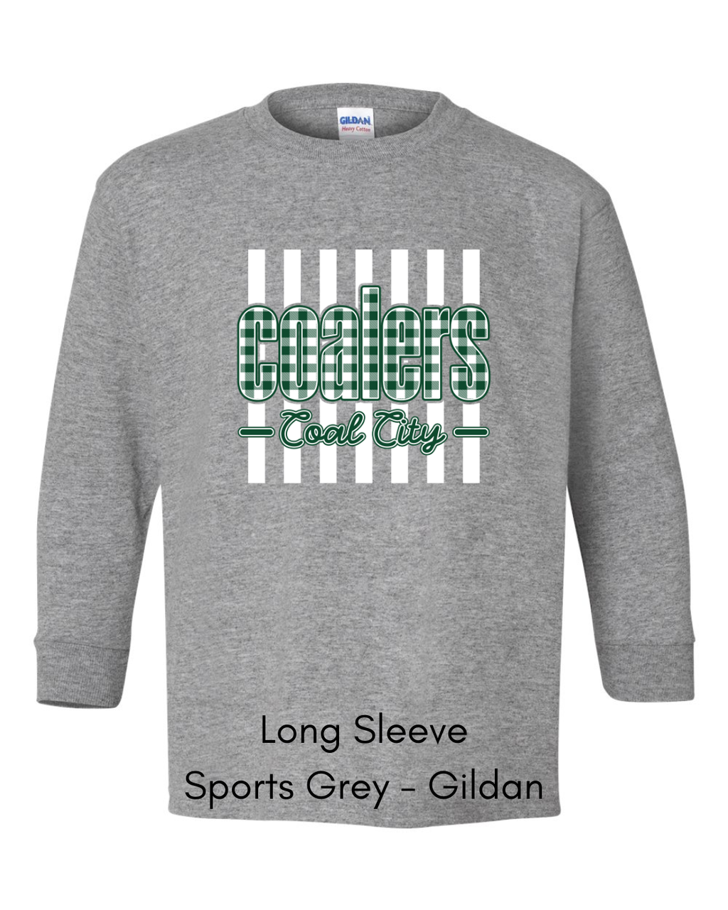 Green Plaid Coalers (White Stripe) - Youth