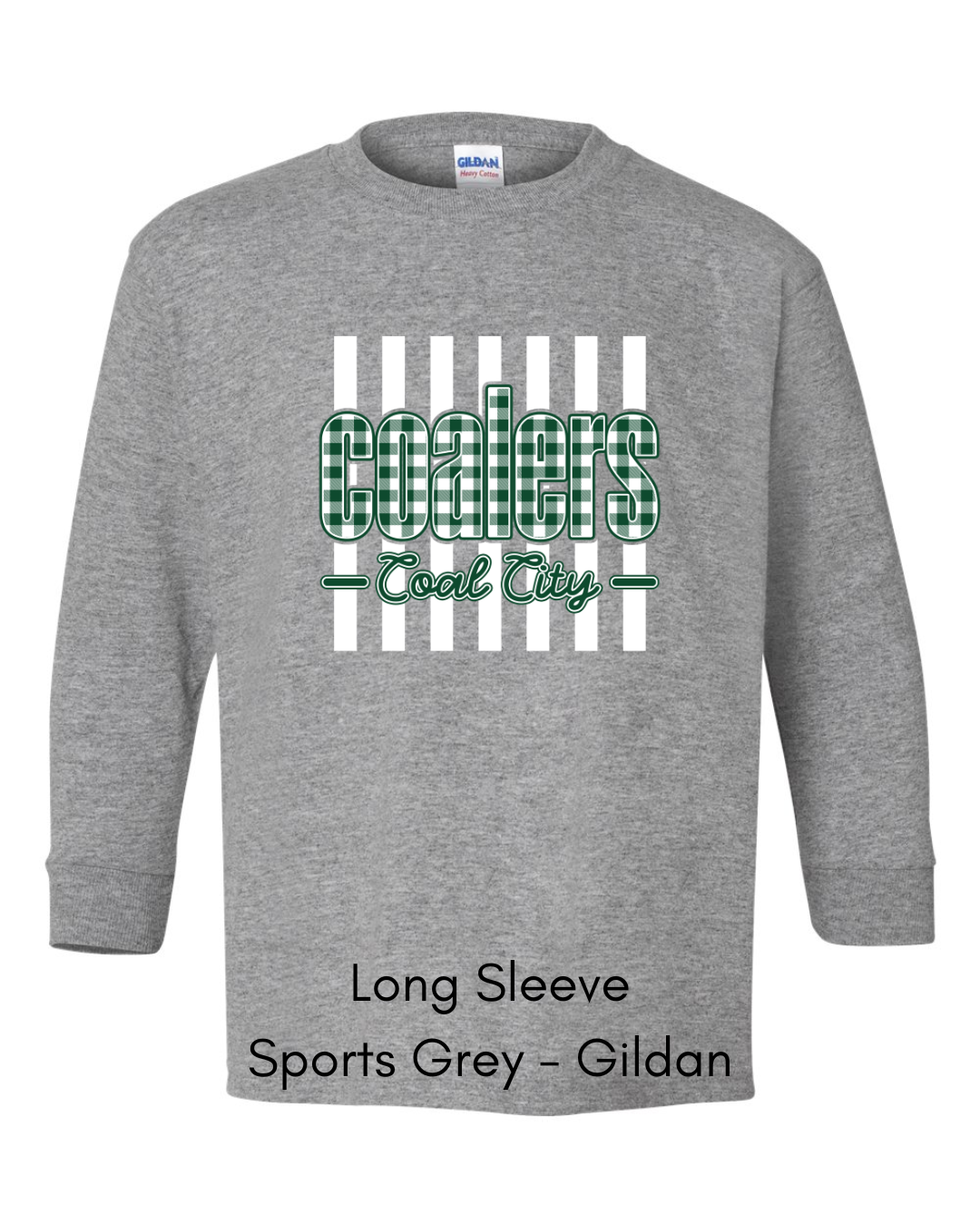 Green Plaid Coalers (White Stripe) - Youth