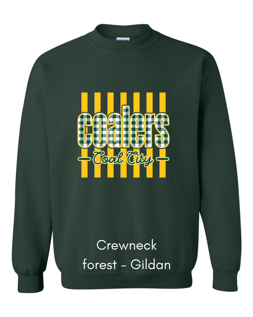 Green Plaid Yellow Stripe Coalers - GILDAN ADULT