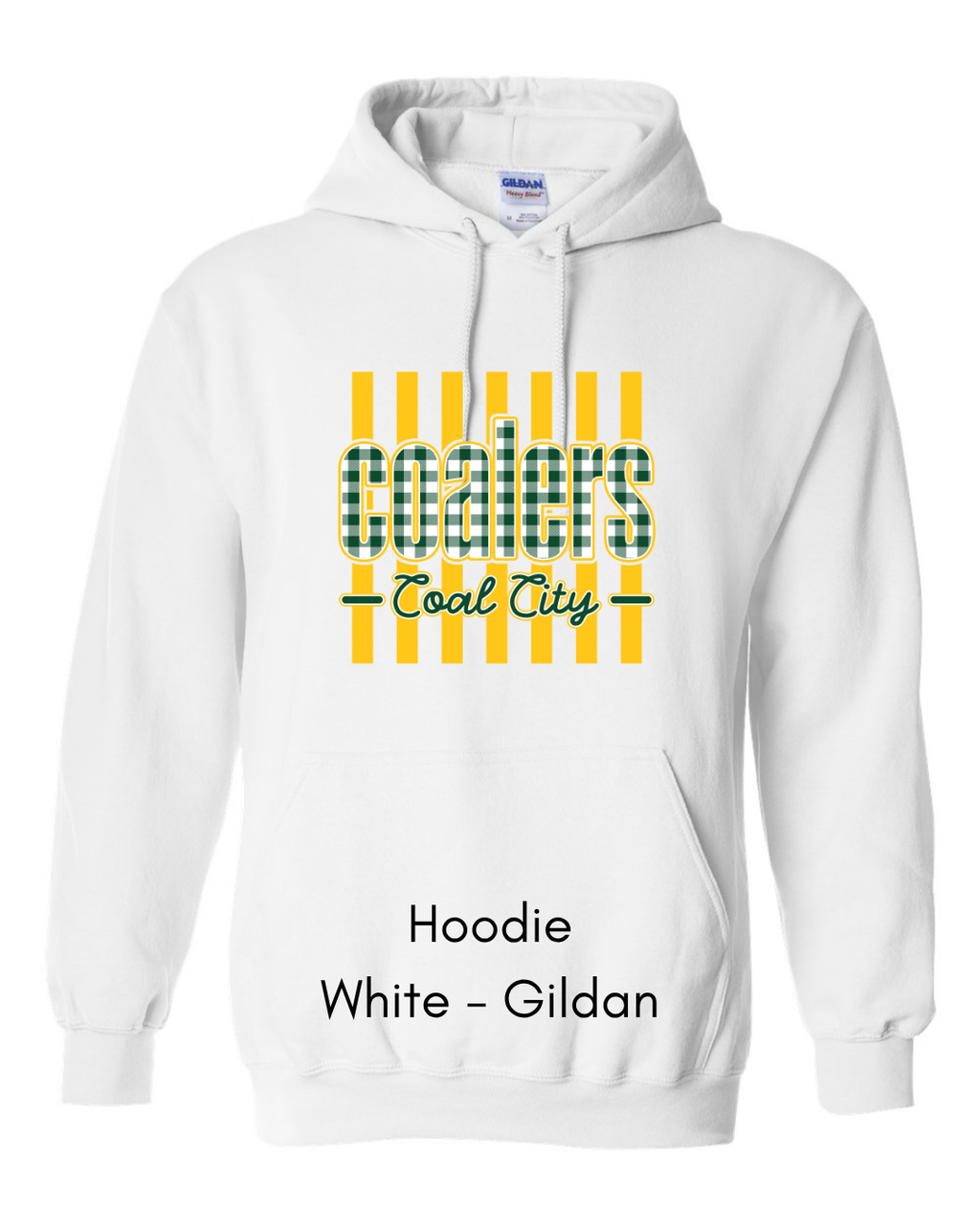 Green Plaid Yellow Stripe Coalers - GILDAN ADULT