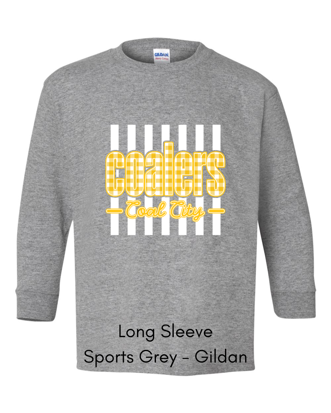 Yellow Plaid Coalers (White Stripe) - Youth
