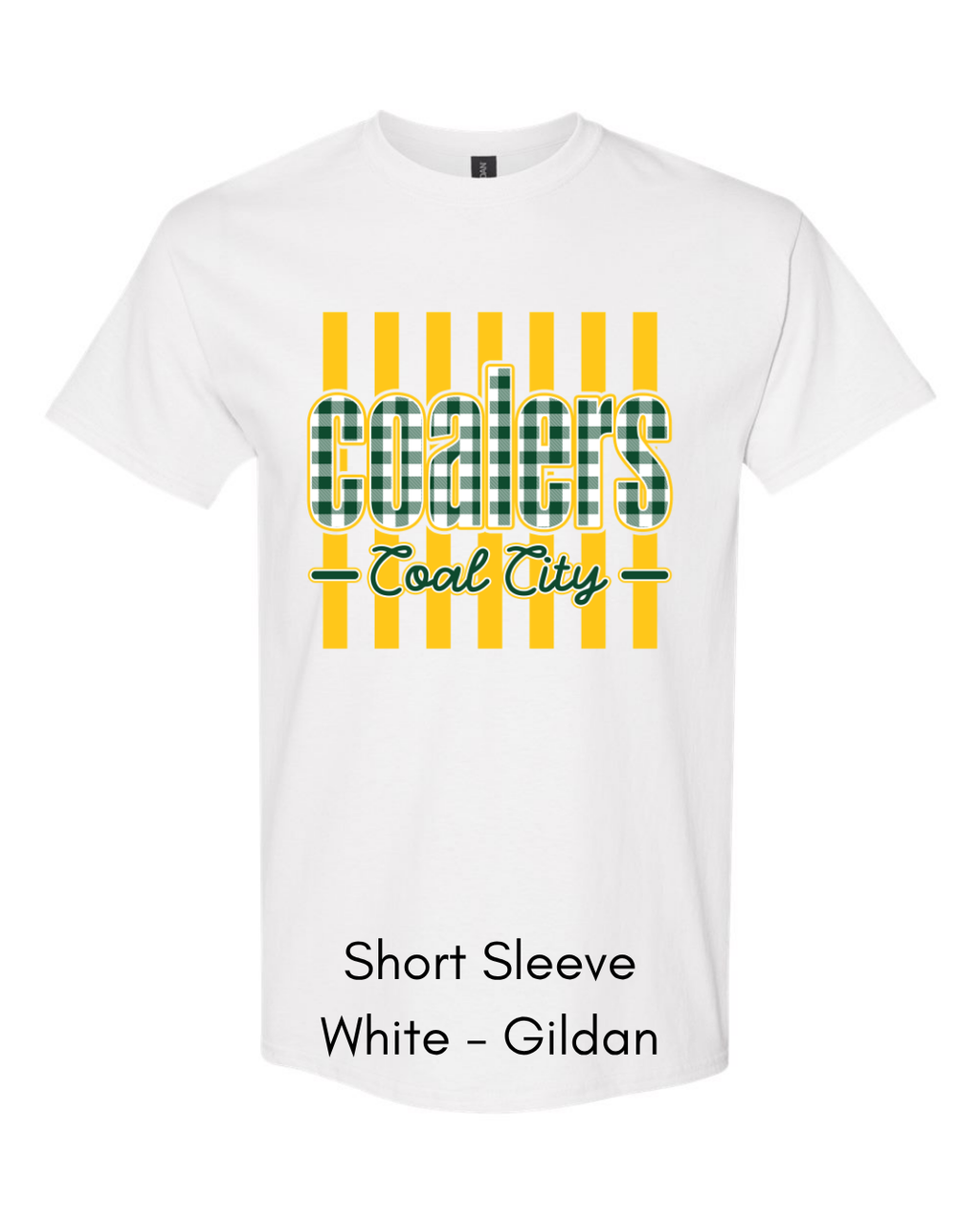 Green Plaid Coalers (yellow stripe) - Adult