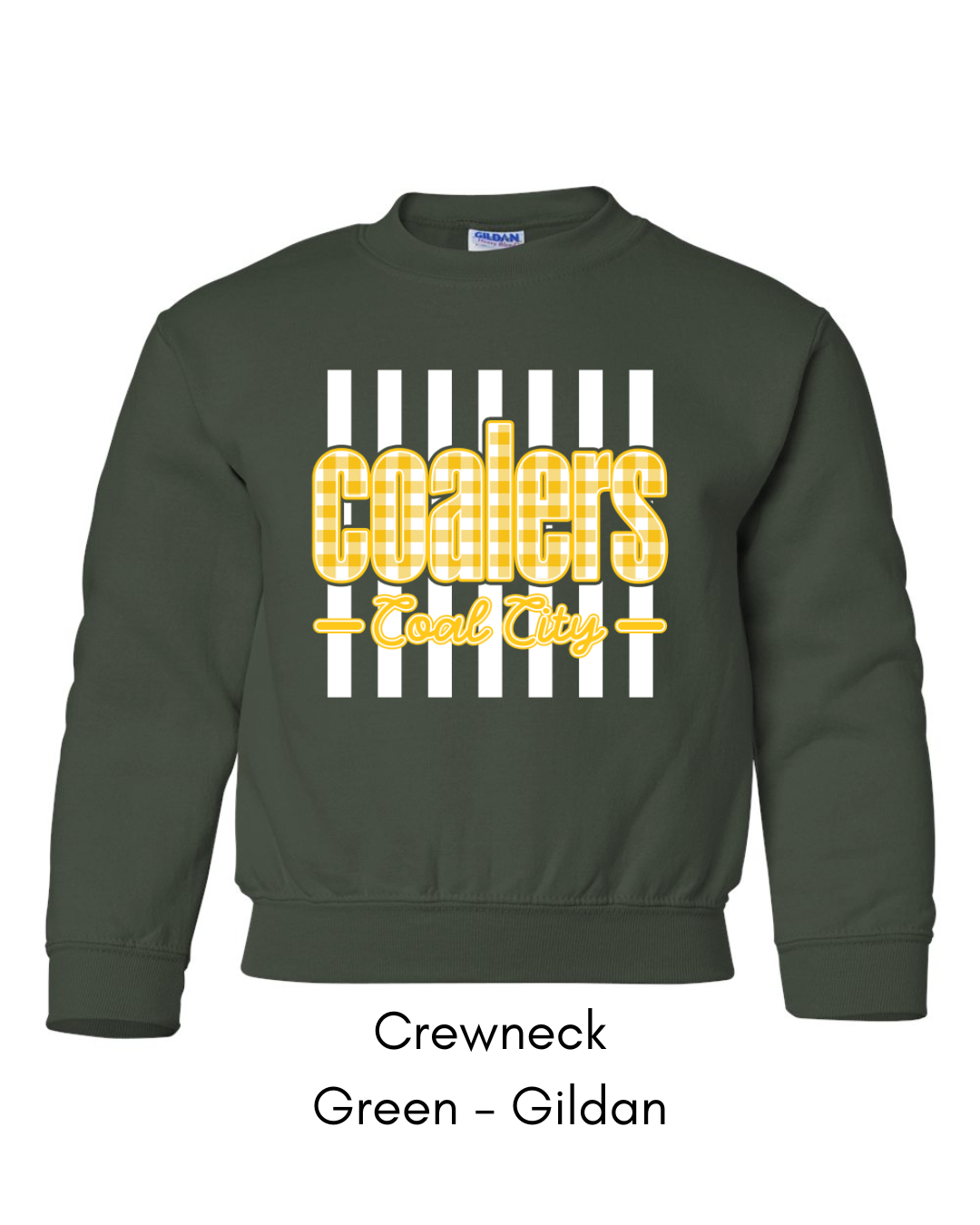 Yellow Plaid Coalers (White Stripe) - Youth