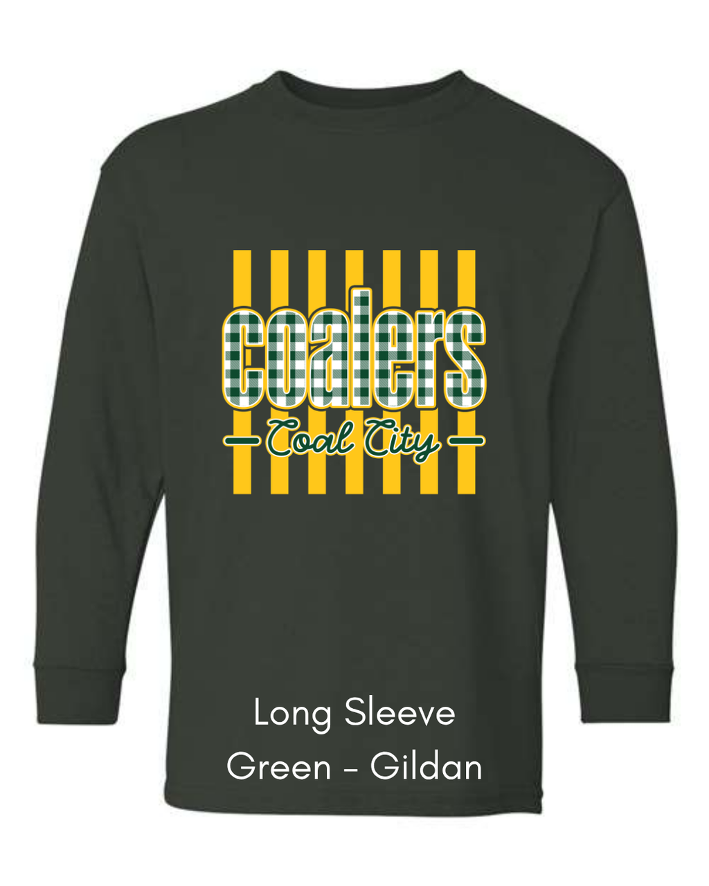 Green Plaid Coalers (yellow stripe) - Adult