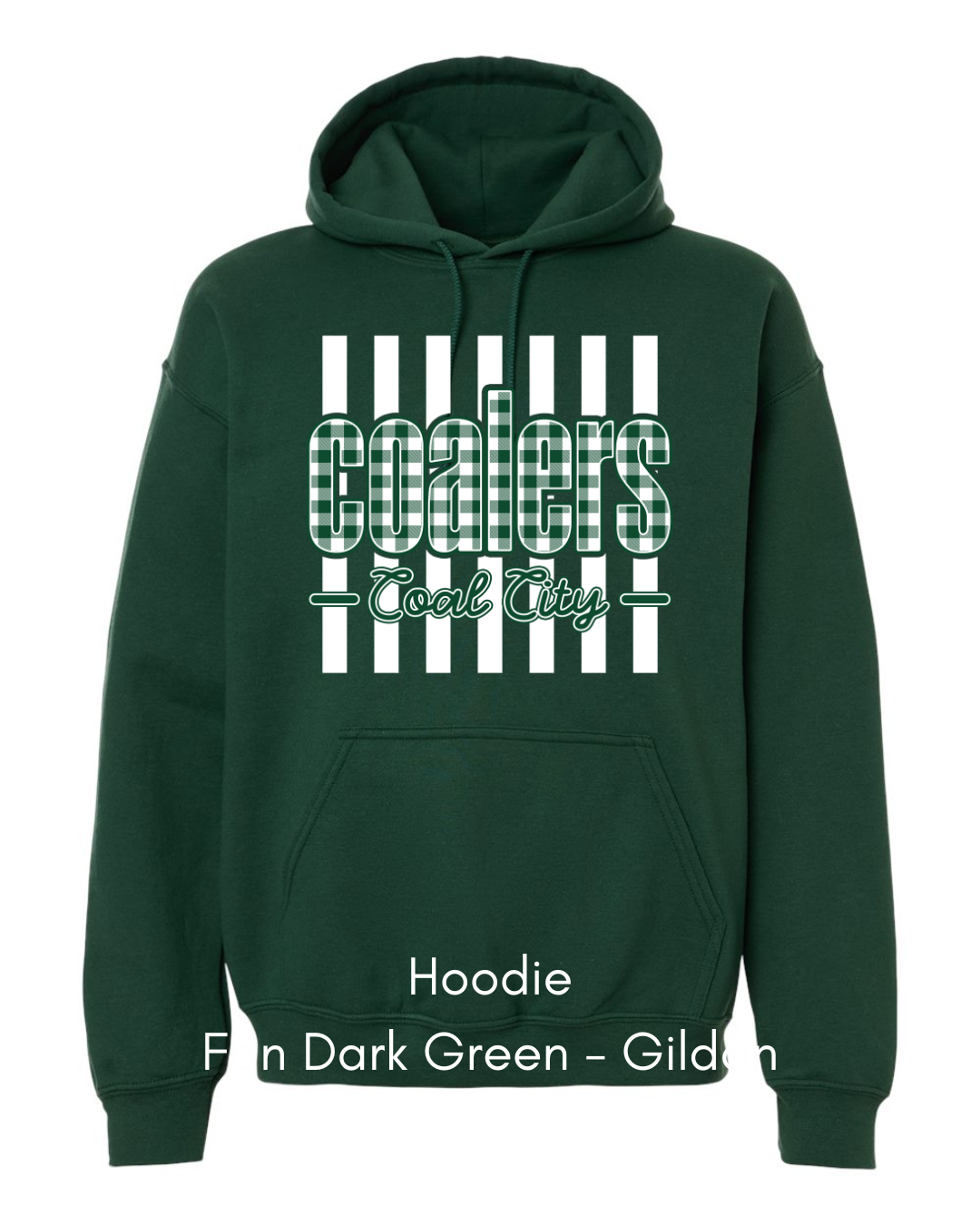 Green Plaid White Stripe Coalers - GILDAN ADULT