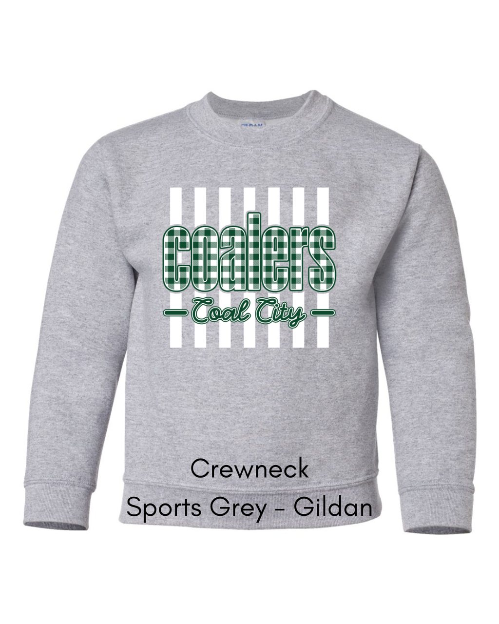 Green Plaid Coalers (White Stripe) - Youth