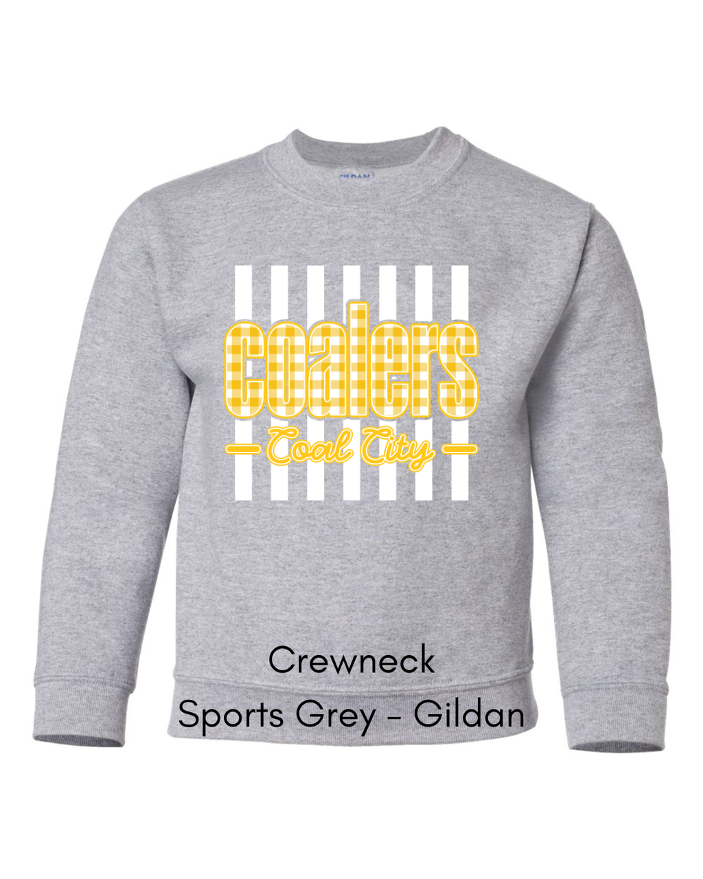 Yellow Plaid Coalers (White Stripe) - Youth