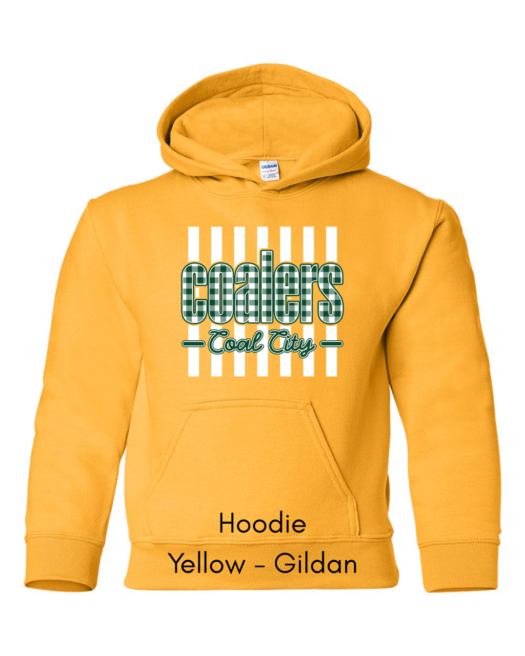 Green Plaid Coalers (White Stripe) - Youth