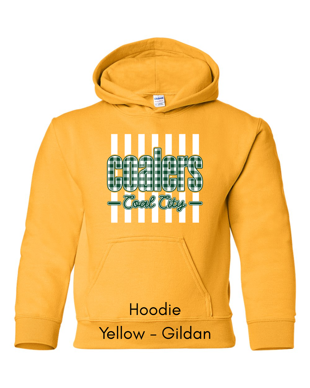 Green Plaid Coalers (White Stripe) - Youth
