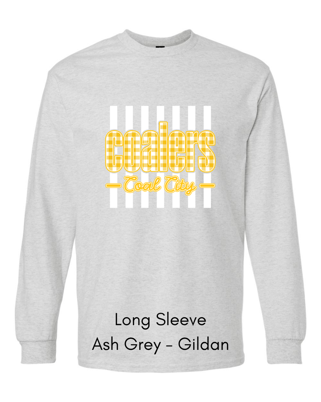 Yellow Plaid White Stripe Coalers - GILDAN ADULT