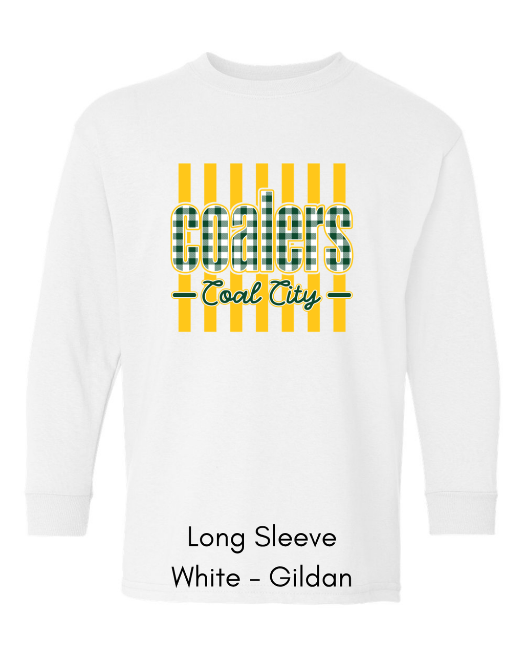 Green Plaid Yellow Stripe Coalers - GILDAN ADULT