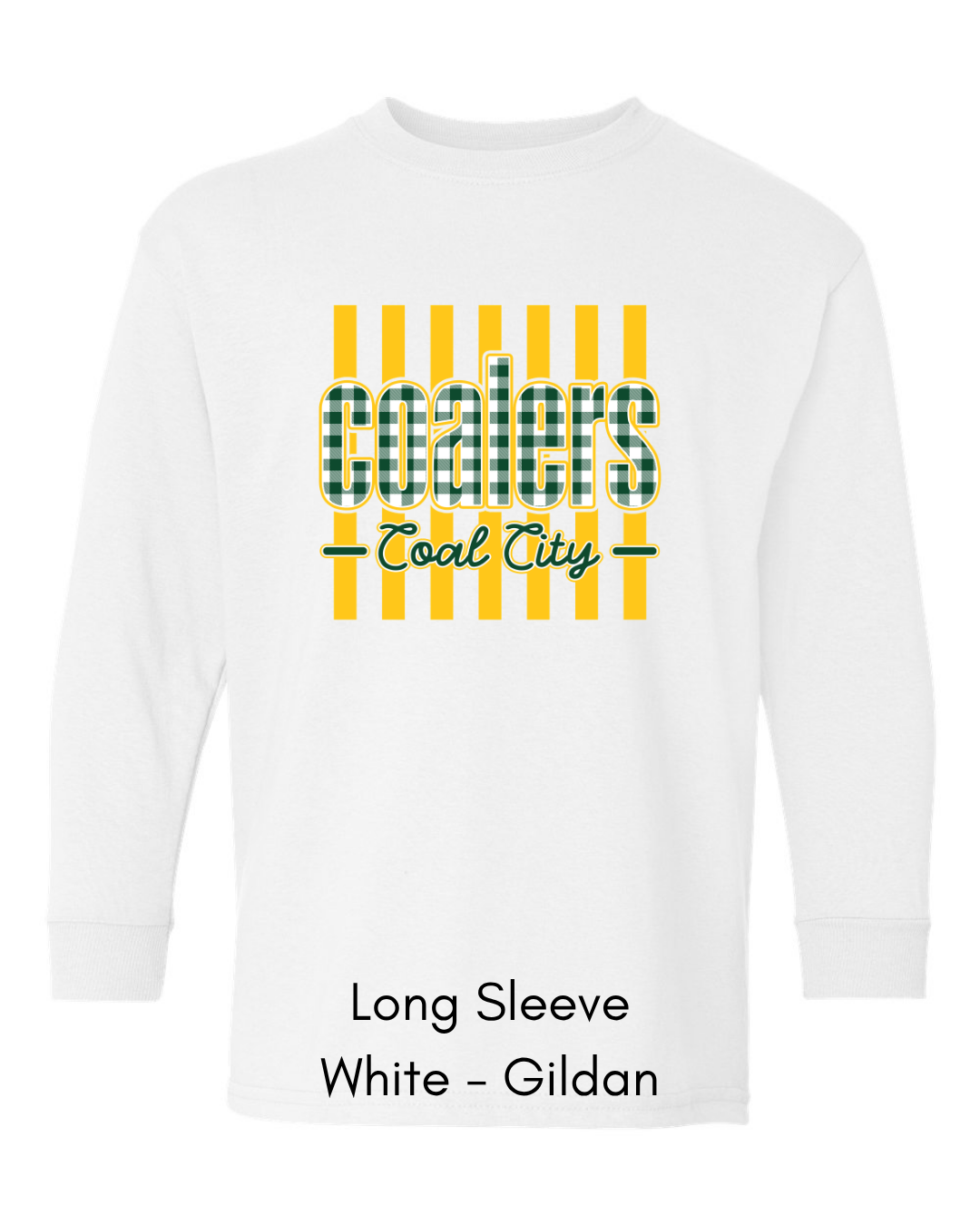Green Plaid Yellow Stripe Coalers - GILDAN ADULT
