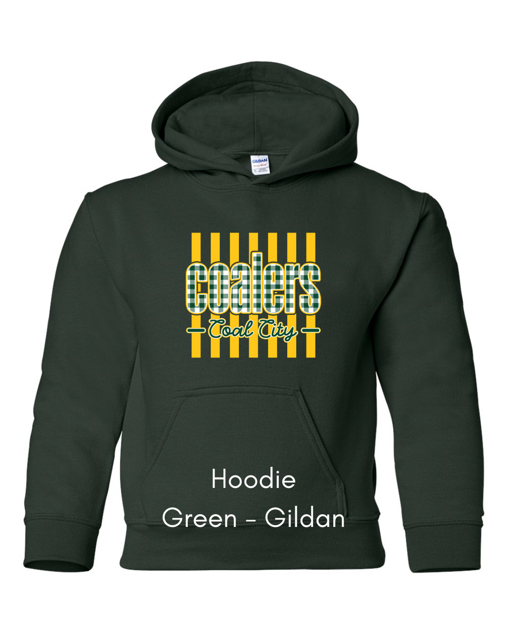 Green Plaid Coalers (Yellow Stripe) - Youth