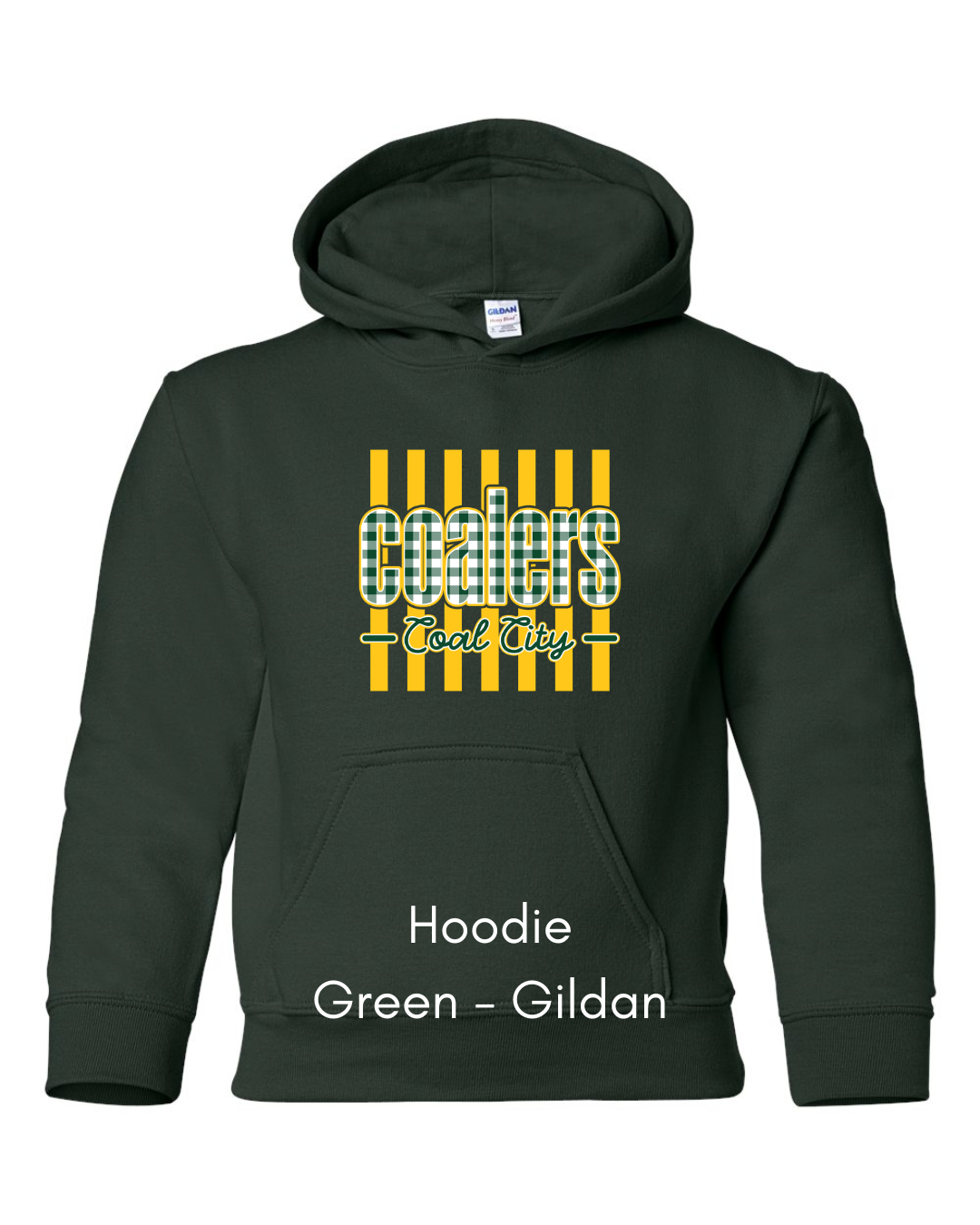 Green Plaid Coalers (Yellow Stripe) - Youth
