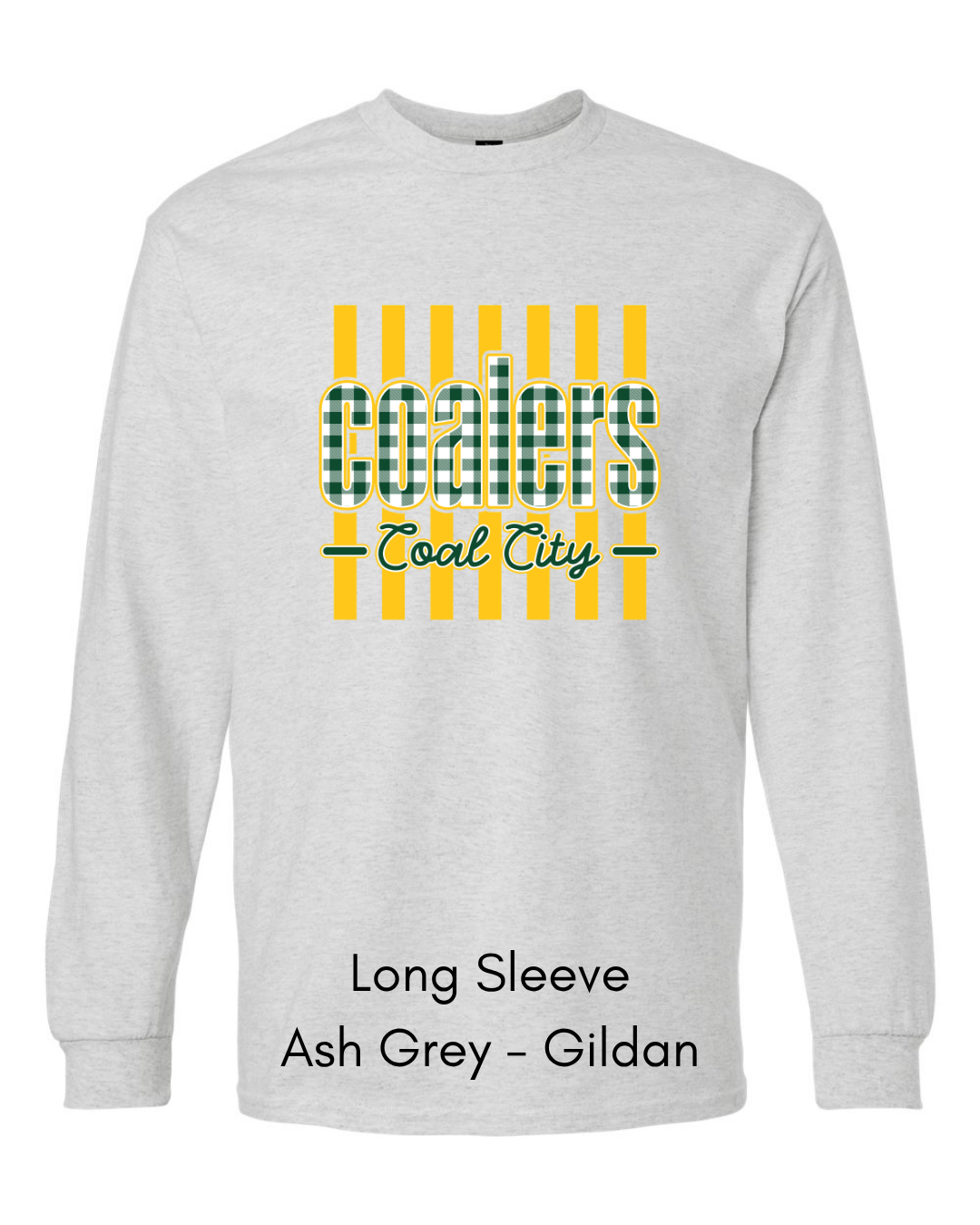 Green Plaid Yellow Stripe Coalers - GILDAN ADULT