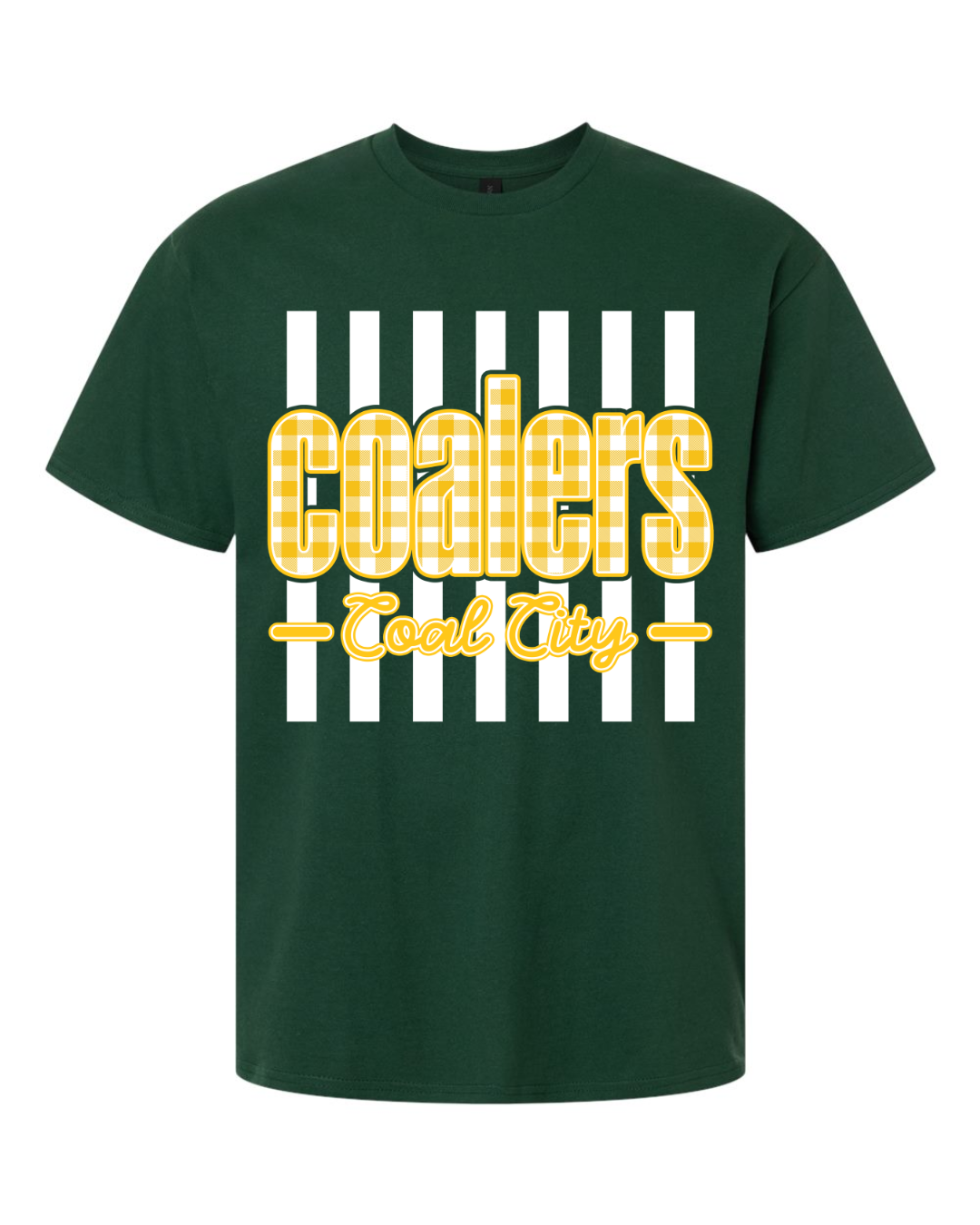 Coal City Plaid Coalers & Stripes T-Shirt (Gildan)