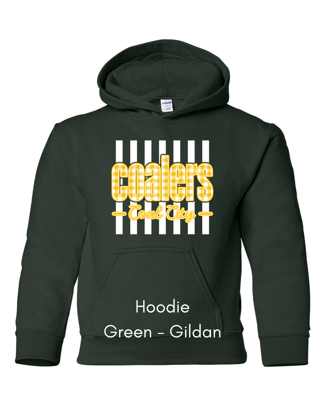Yellow Plaid Coalers (White Stripe) - Youth