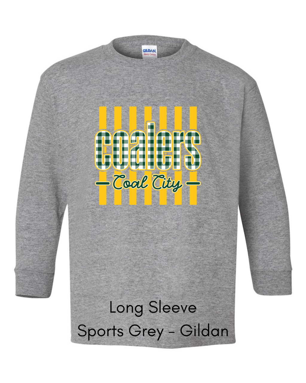 Green Plaid Yellow Stripe Coalers - GILDAN ADULT