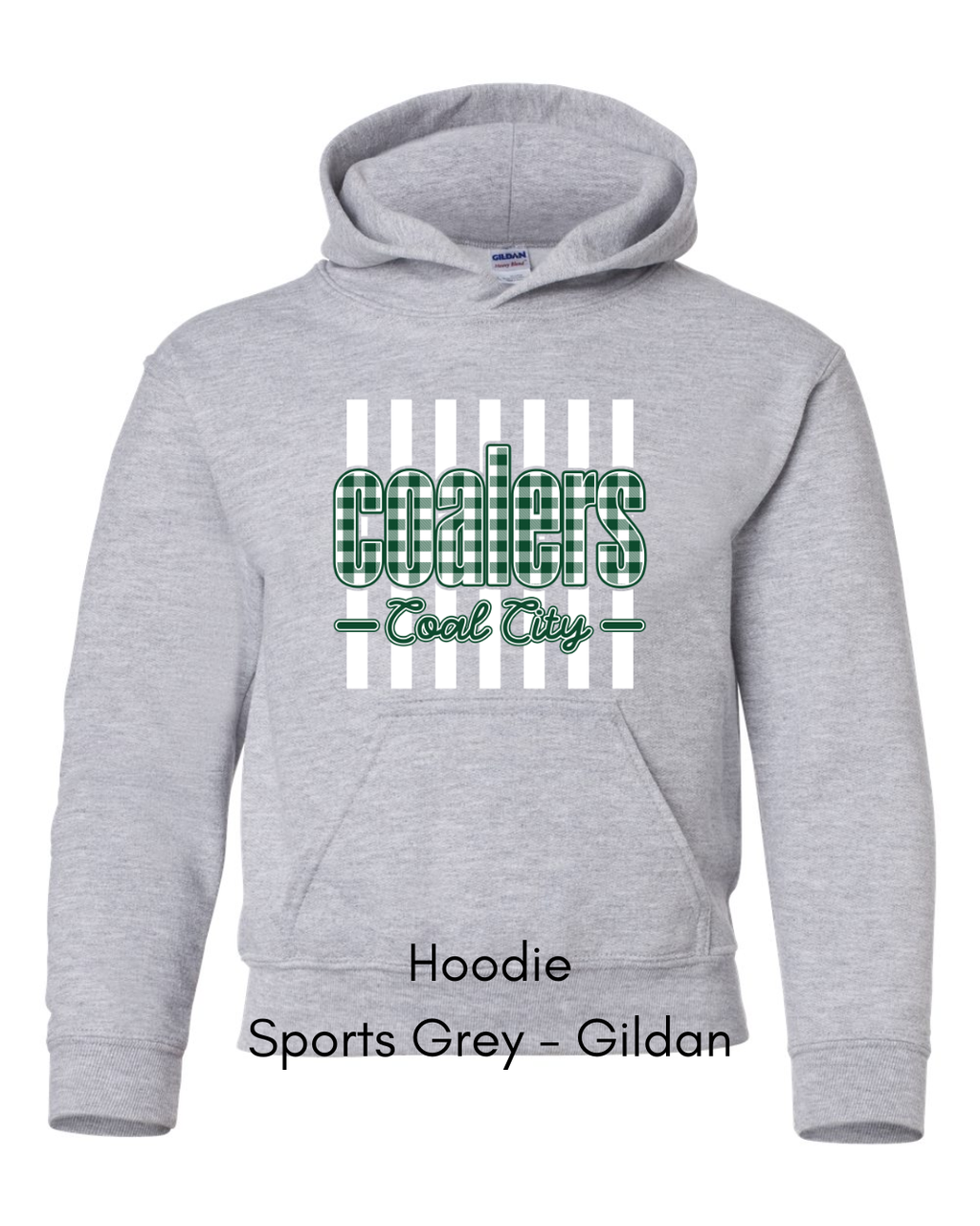 Green Plaid Coalers (White Stripe) - Youth