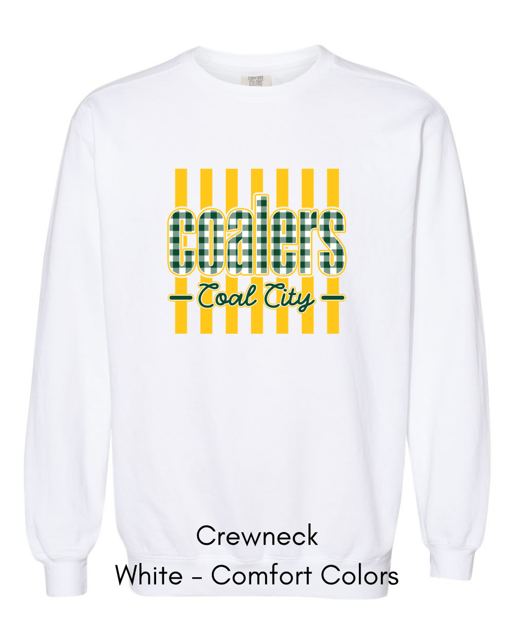 Green Plaid Yellow Stripe Coalers - GILDAN ADULT