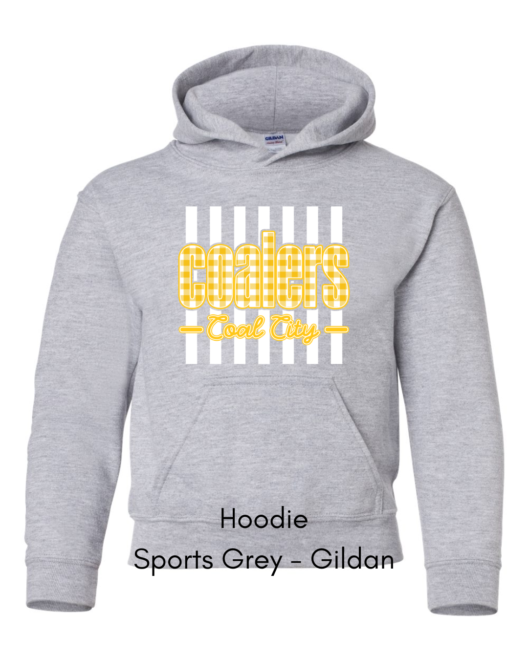 Yellow Plaid Coalers (White Stripe) - Youth
