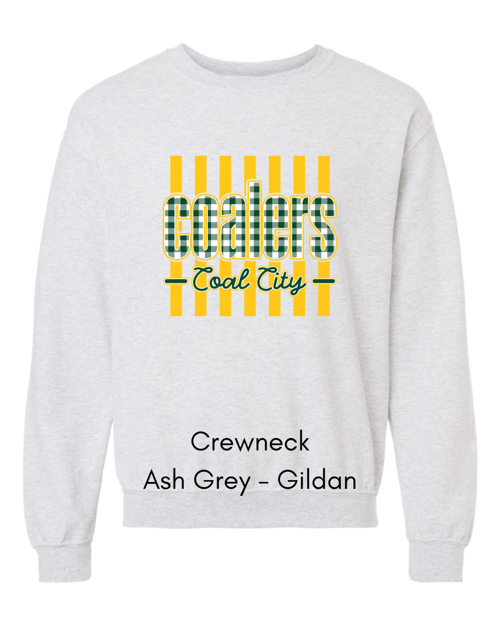 Green Plaid Yellow Stripe Coalers - GILDAN ADULT
