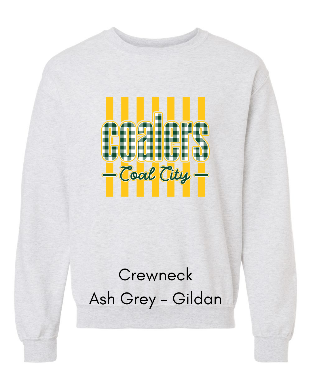 Green Plaid Yellow Stripe Coalers - GILDAN ADULT