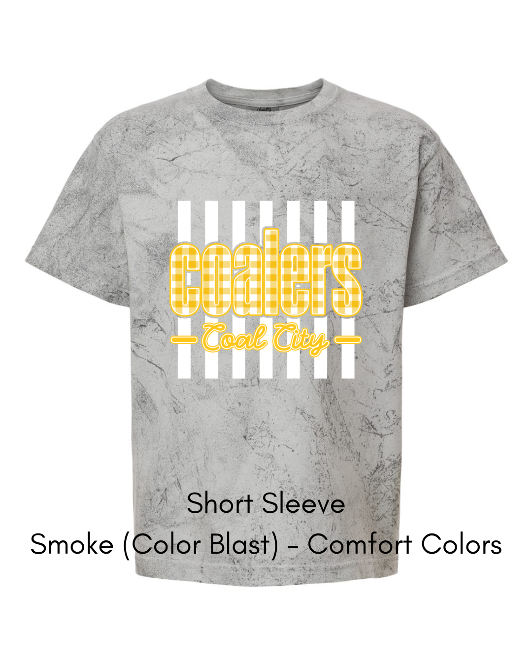 Yellow Plaid Coalers (White Stripe) - Youth