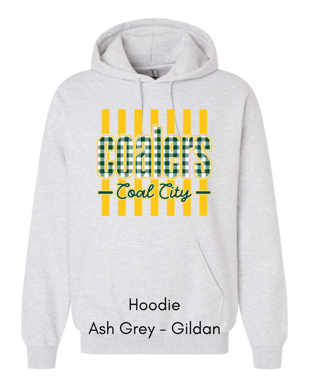 Green Plaid Coalers (yellow stripe) - Adult