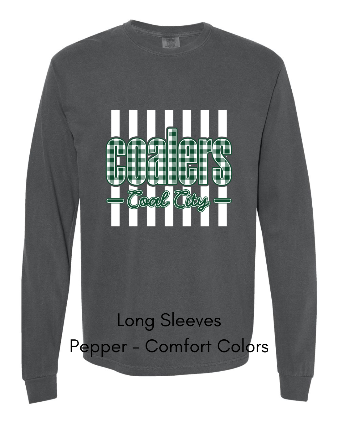 Green Plaid White Stripe Coalers - COMFORT COLORS ADULT (Copy)