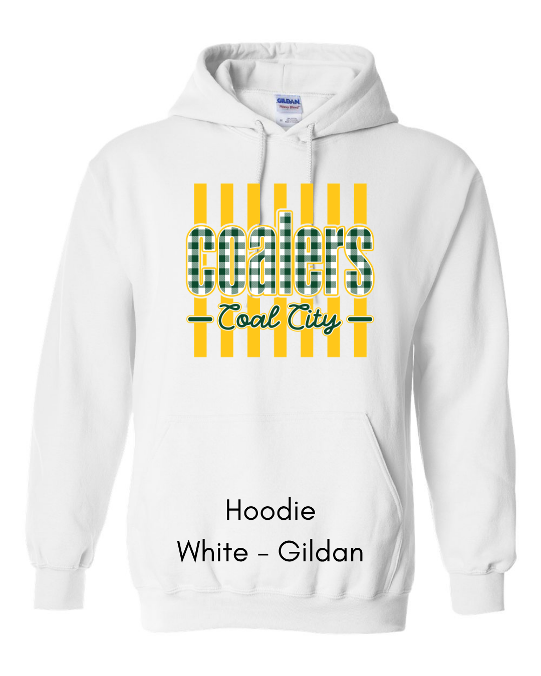 Green Plaid Yellow Stripe Coalers - GILDAN ADULT