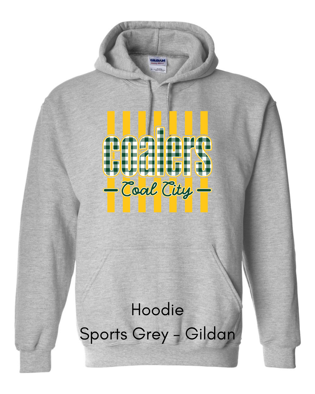 Green Plaid Yellow Stripe Coalers - GILDAN ADULT