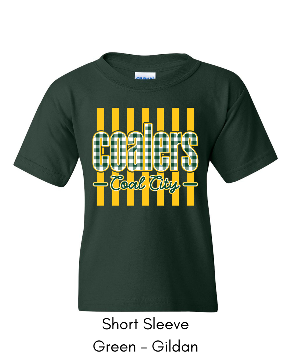 Green Plaid Coalers (Yellow Stripe) - Youth