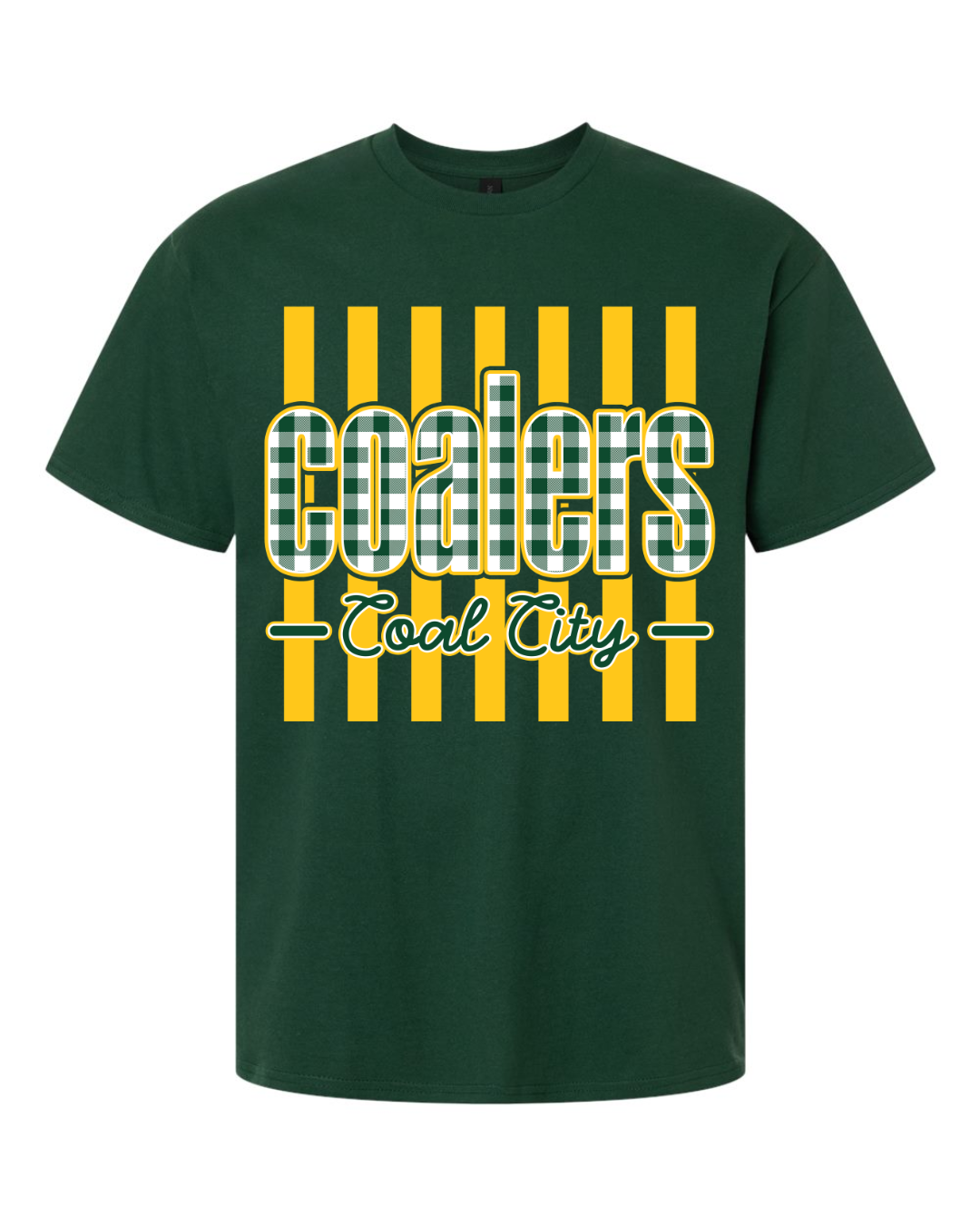 Coal City Plaid Coalers & Stripes T-Shirt (Gildan)