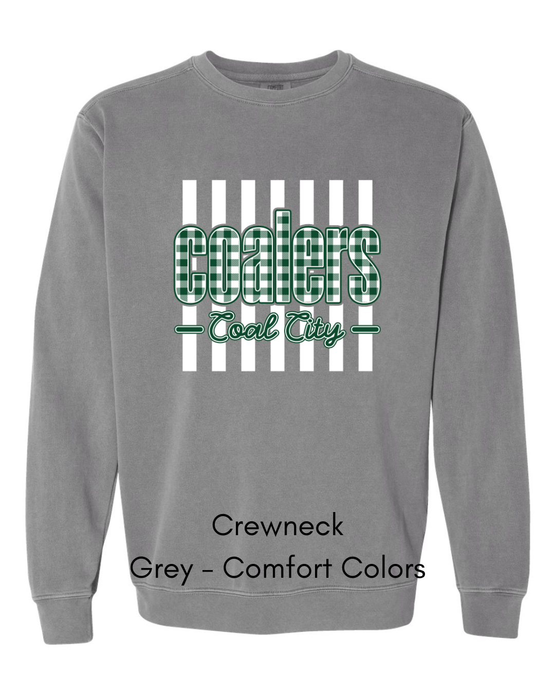 Green Plaid White Stripe Coalers - COMFORT COLORS ADULT (Copy)