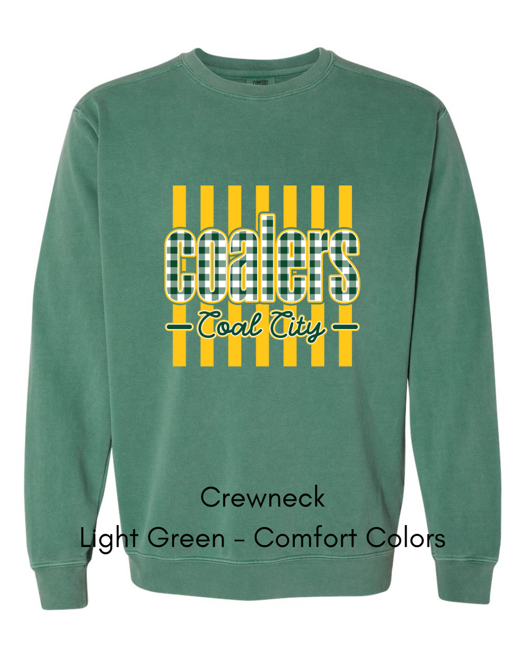 Green Plaid Coalers (yellow stripe) - Adult